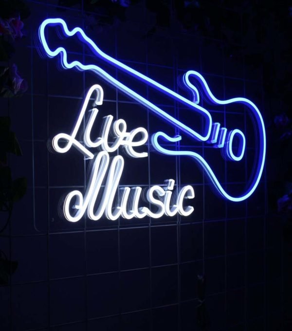 live music neon sign