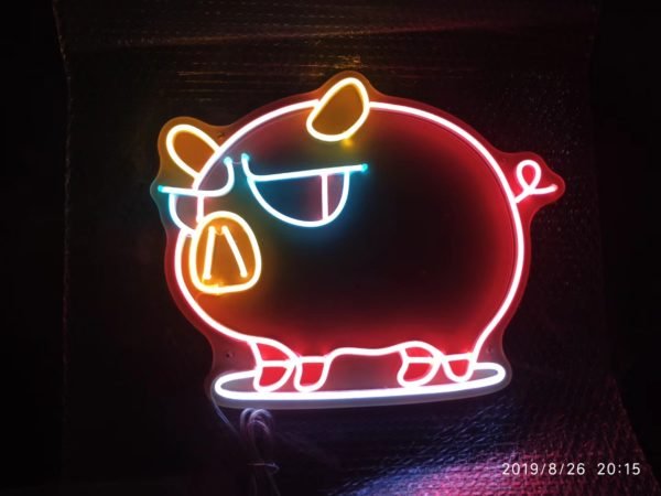 piggy neon sign