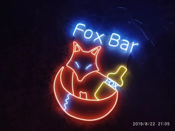 fox bar neon sign