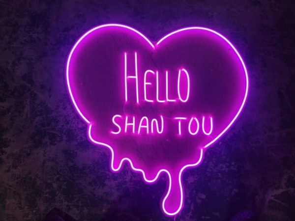 hello shan tou neon sign
