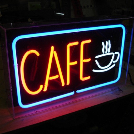 cafe neon sign