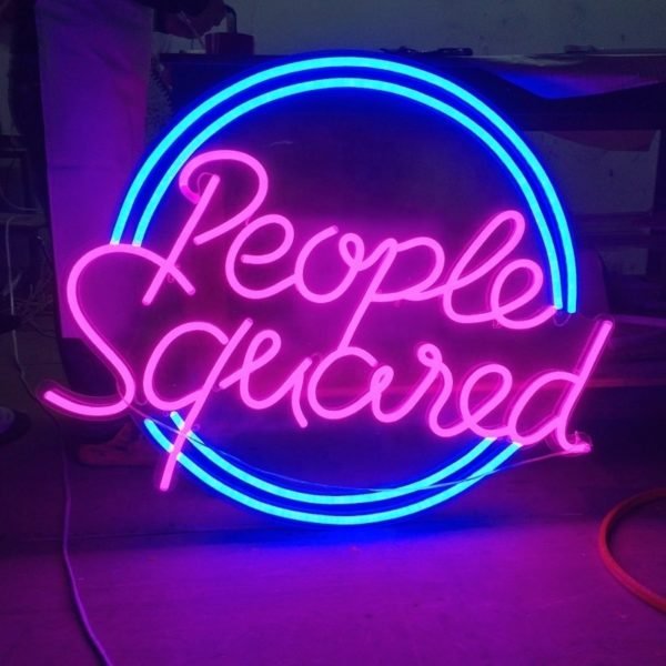 people squared neon sign