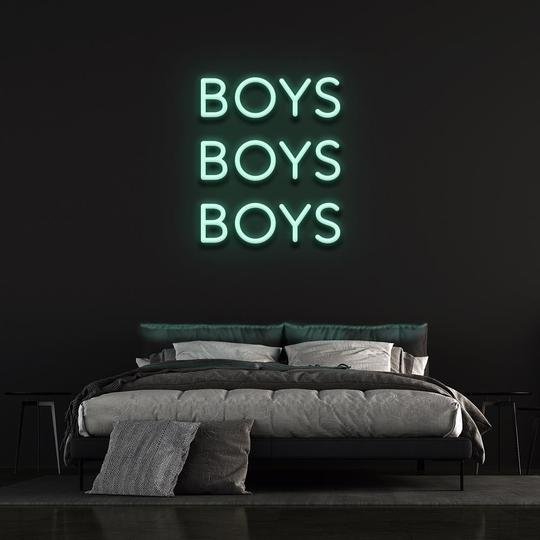 boys boys boys neon sign