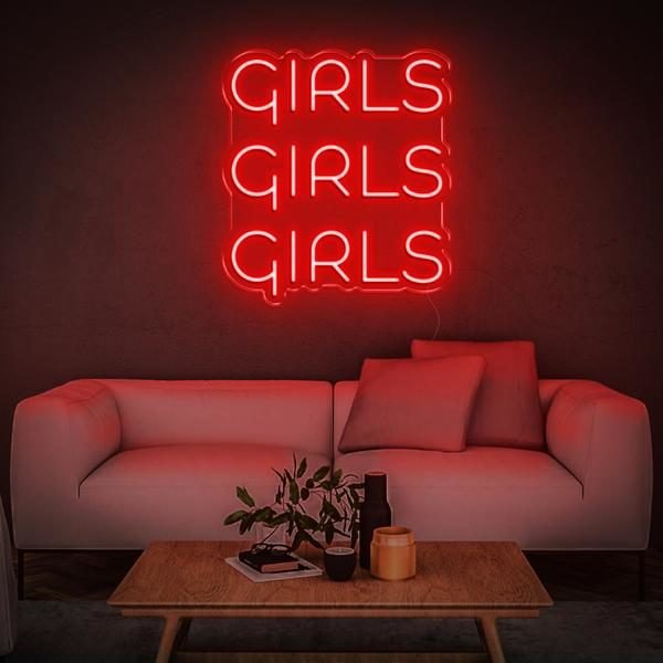girls girls girls neon sign