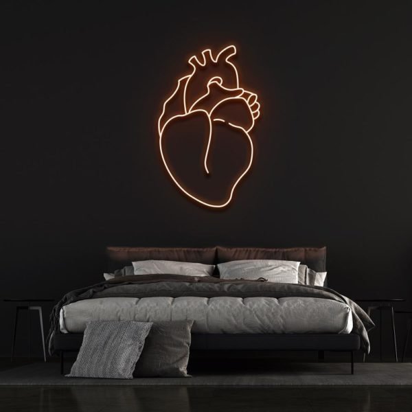 real heart neon sign