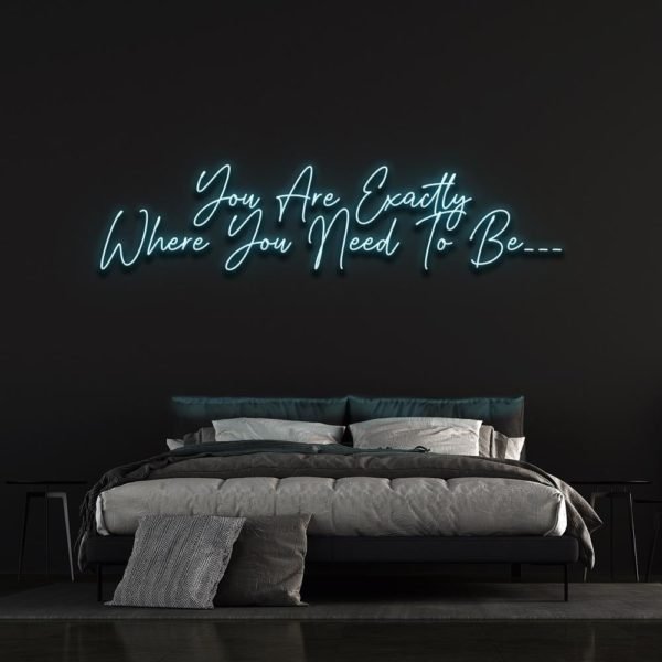 you are exactly where you need to be neon sign