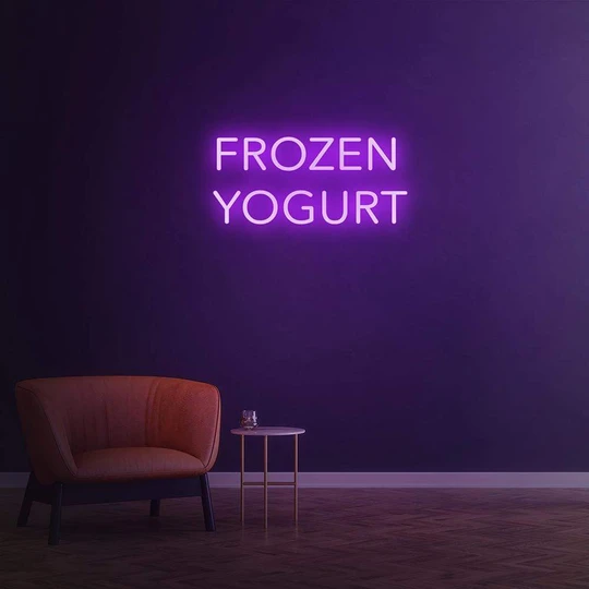 frozen yogurt neon sign