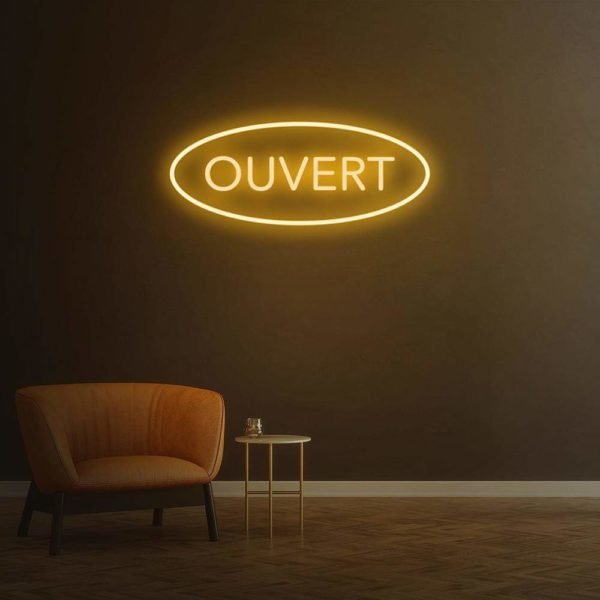 ouvert neon sign