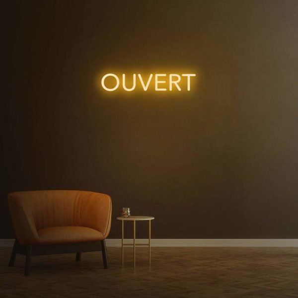 ouvert neon sign