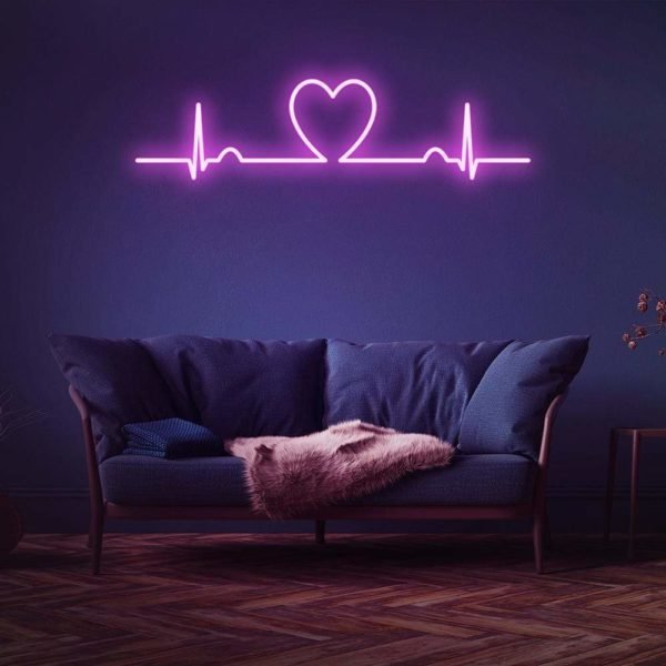 heart beat neon sign