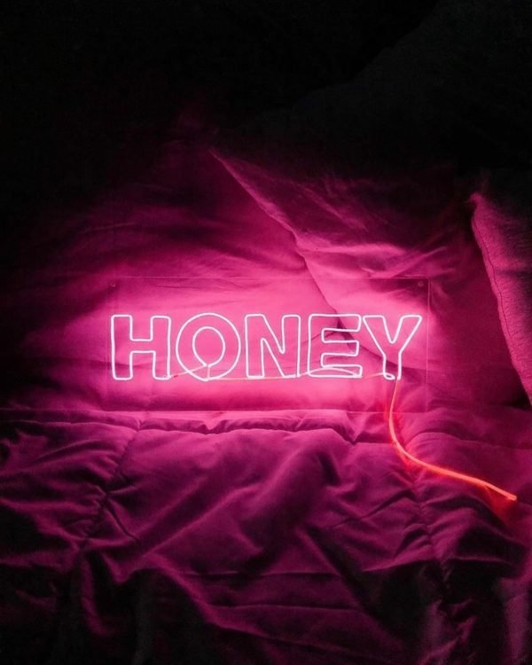 honey neon sign