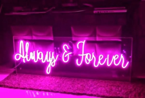 always & forever neon sign