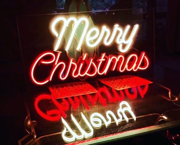merry christmas neon sign