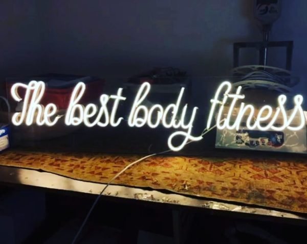 the best body fitness neon sign