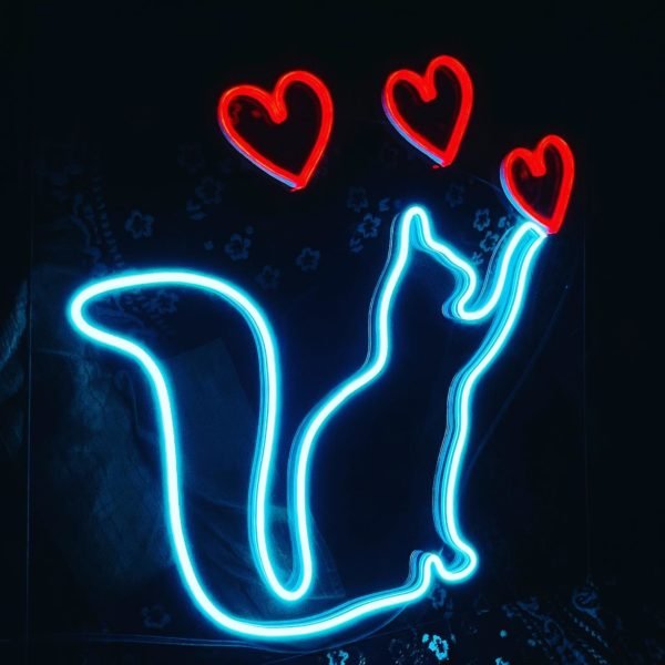 love cat neon sign