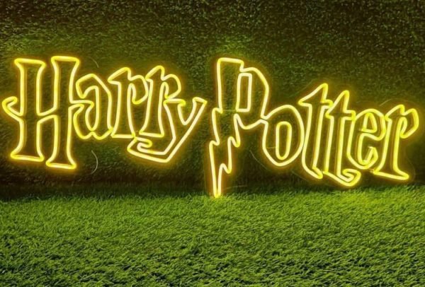 harry potter neon sign