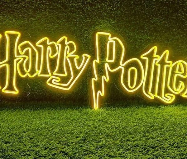 harry potter neon sign