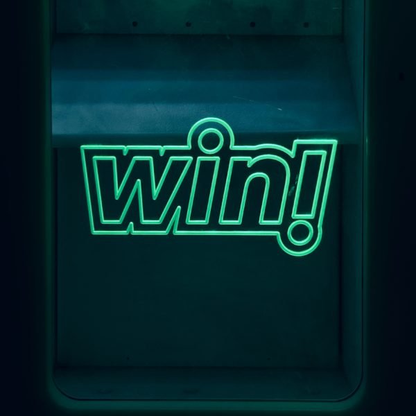 win neon sign