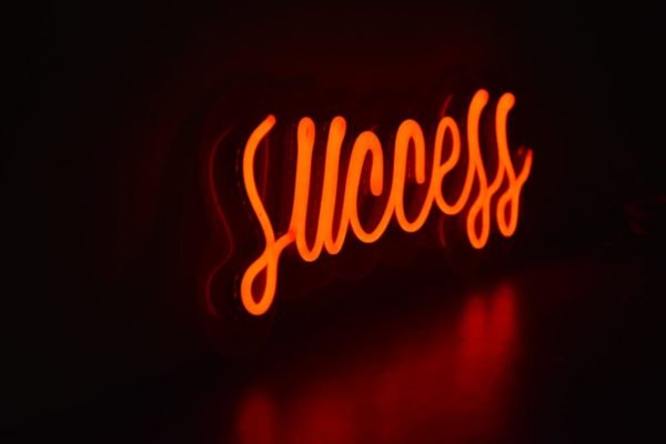 success neon sign