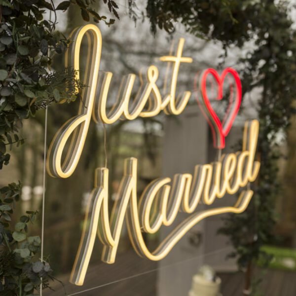 just married neon sign