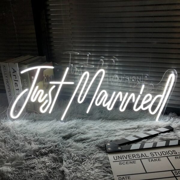 just married neon sign