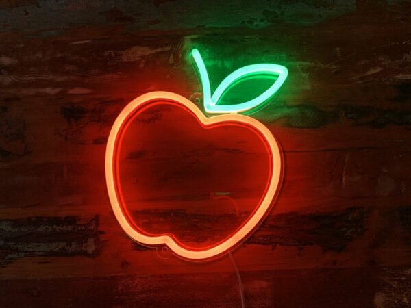 apple neon sign