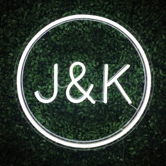 J+K Neon sign