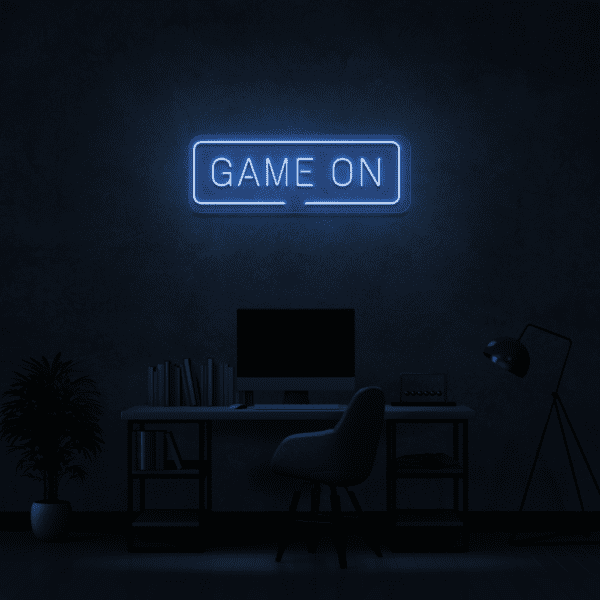 game on neon sign