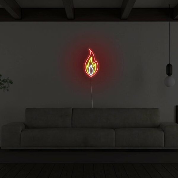 flame neon sign