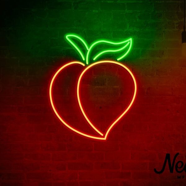 peach neon sign