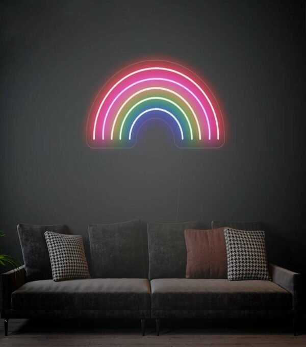 rainbow neon sign