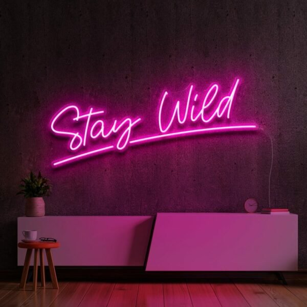 stay wild neo sign